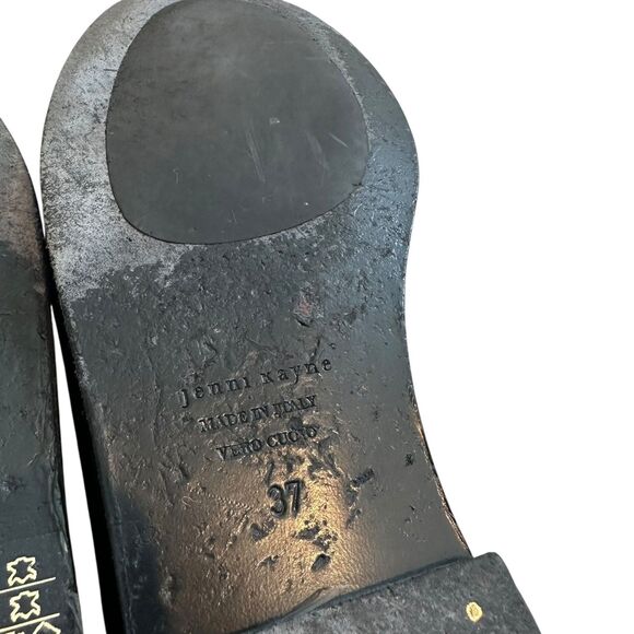 Jenni Kayne Crocodile Embossed Loafers Black Size 37 / US 6.5-7 - Picture 7 of 12